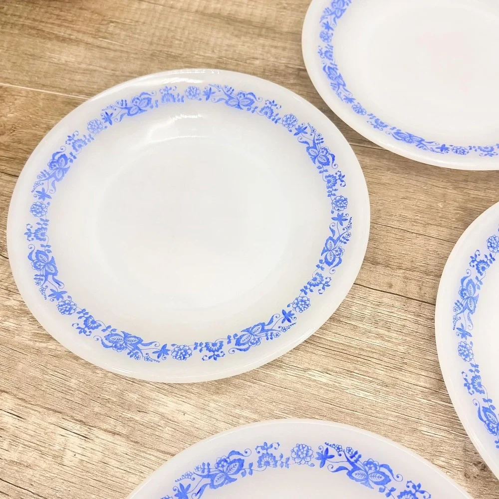 Vintage Floral Dessert Plates - Set of 6 -‎ Termo-Rey Blue Danube Flowers
